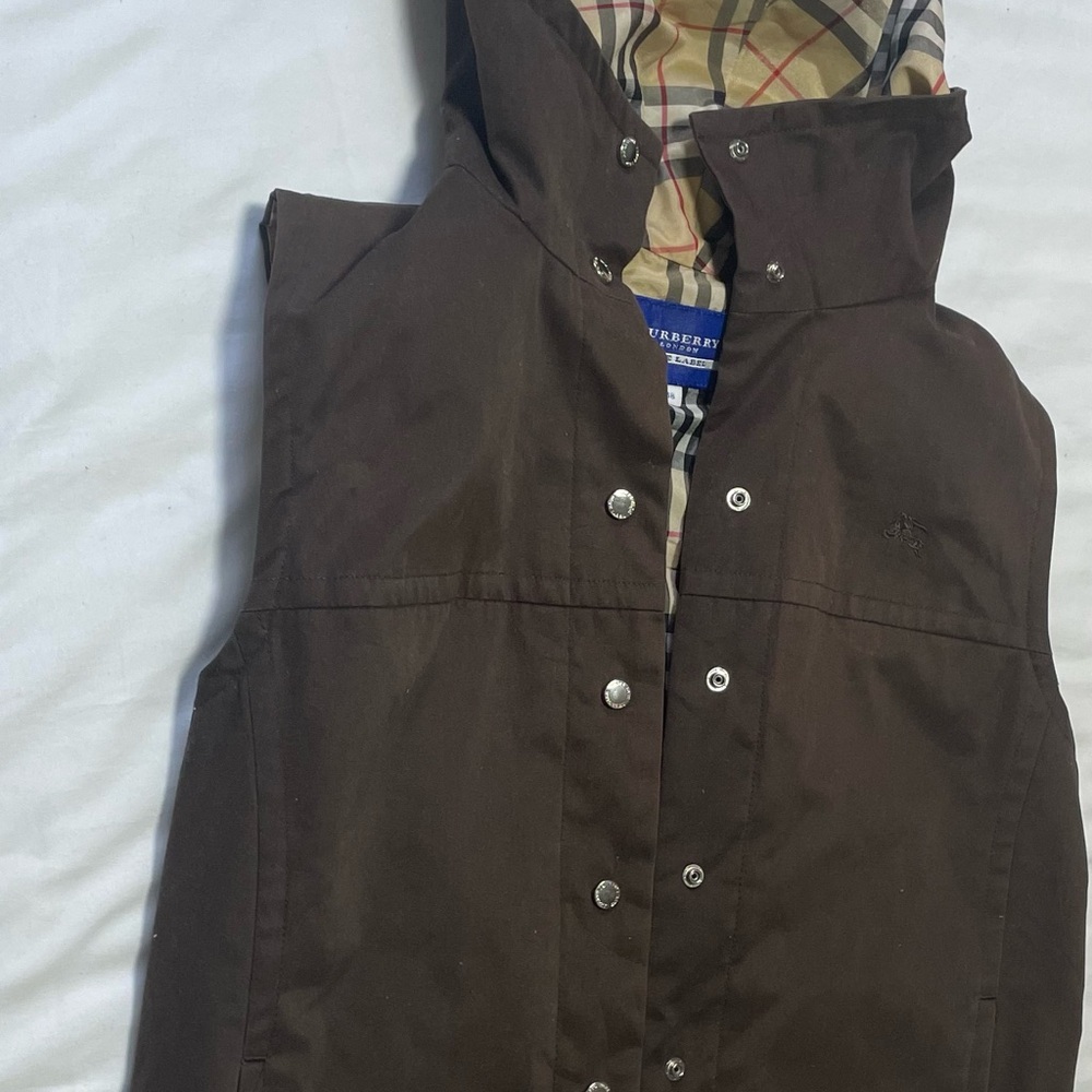Burberry Tan and Black Checkered Vest - Picture 8 of 8